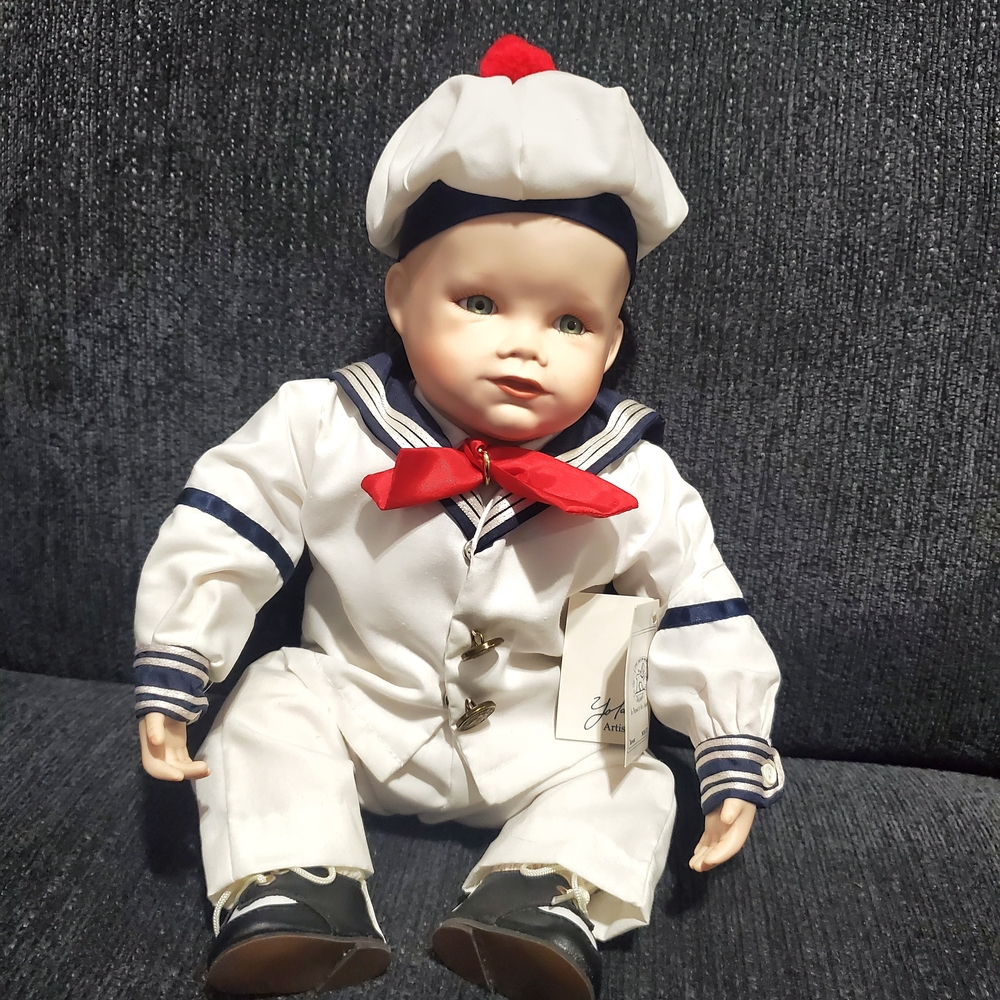 Knowles Yolanda Bello Porcelain Doll Sailor Matthew 1987 10in Tall
